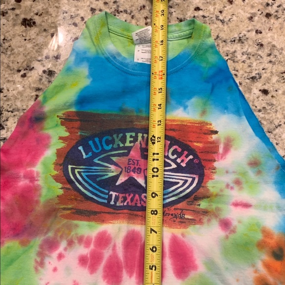 Tie dye willie Nelson luckenbach Texas cutoff crop - Picture 7 of 7